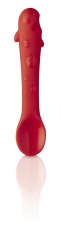 Red Silicone Baby Spoon  Fish Shaped Handle CKS Zeal
